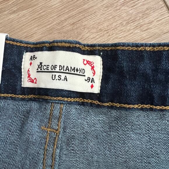 ACE OF DIAMOND Men's Distressed Slim Fit Jeans Size 36X32 In Indigo - Picture 10 of 11